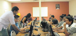 Students work toward credit recovery to meet graduation requirements with the new after school program Twilight. It is held every Monday through Thursday in the library lab.