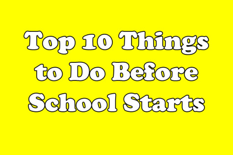 Top 10 things to do before school starts