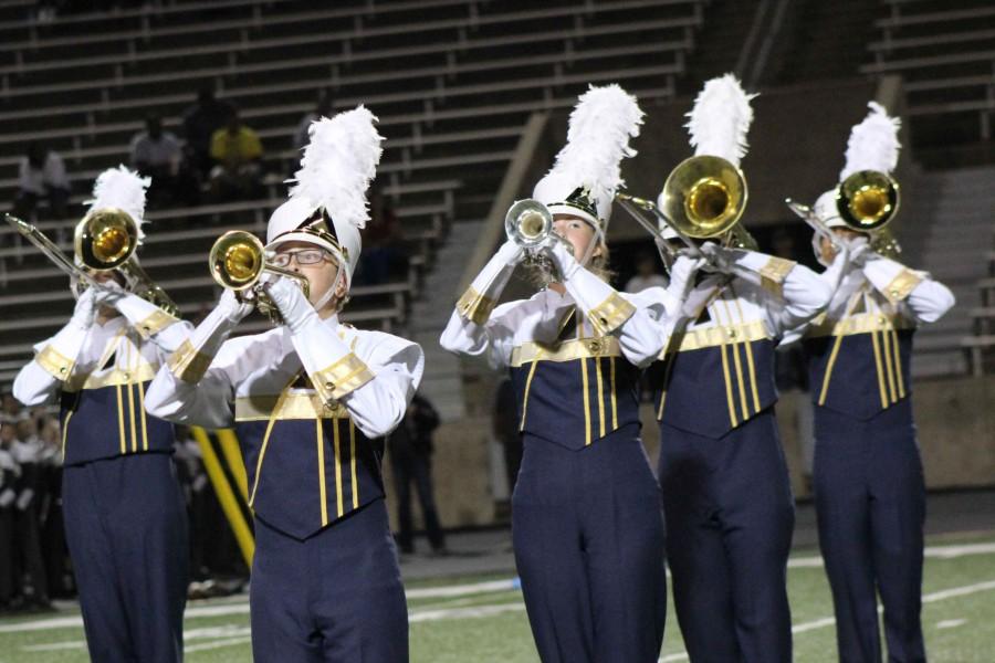 Akins Eagle Band members performing their 2014 show, Vox Nova Humana. 