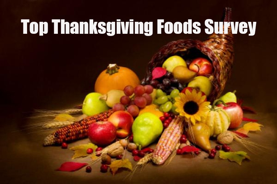 Top Thanksgiving foods survey