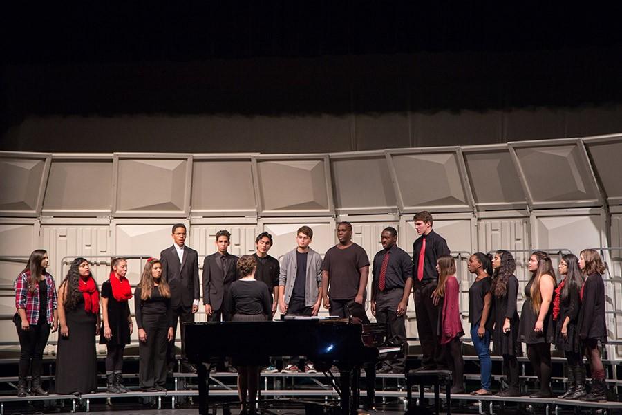 A Capella team performs for annual winter show