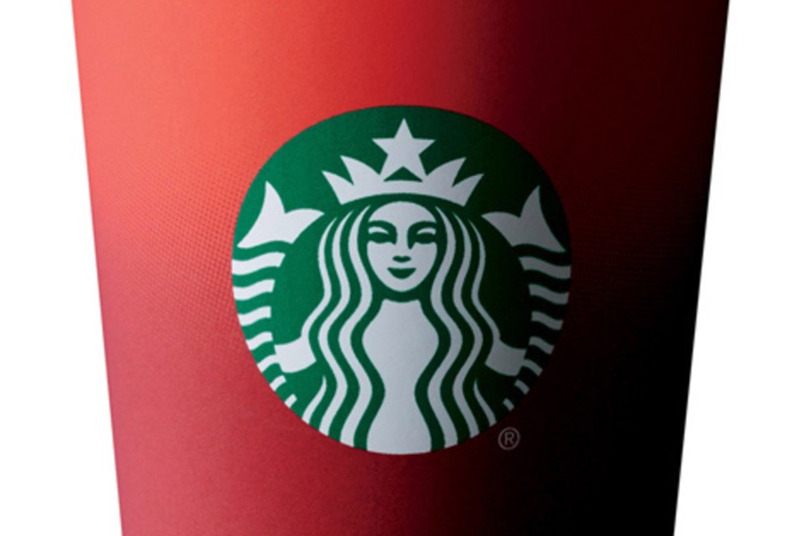 A+Starbucks+red+cup+without+the+usual+Christmas+logo