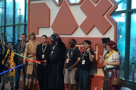 Numerous gaming fans gather for a Star Wars photo op at the PAX South convention in San Antiono. Fans of all stripies shared their love of games at the second annual expo.