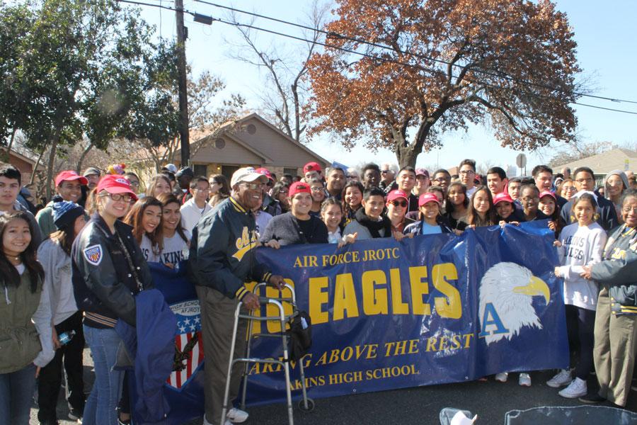 Dr. W. Charles Akins poses for a photo at the end of the Martin Luther King Jr. March in East Austin in January 2016.