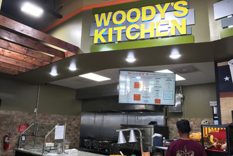 Woodys Kitchen, which is a short walking distance from Akins, is a convenient alternative for seniors who dont have a car to drive to other off campus restaurants.