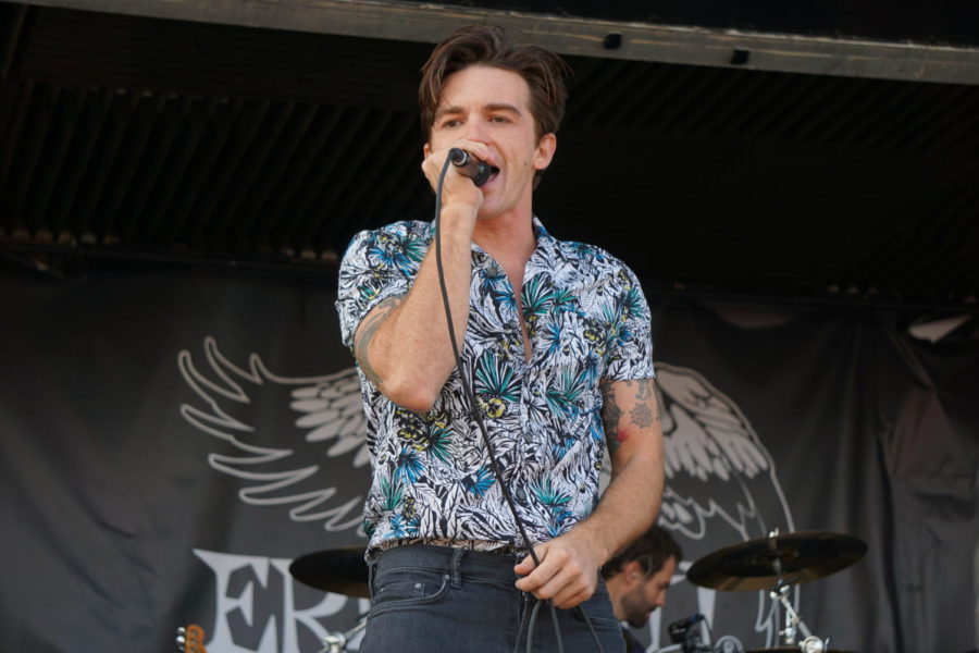Drake Bell, known for his role in the early 2000s Nickelodeon show Drake and Josh, performs as part of the High School Nation tour. It was his second stop at Akins in the past three years.