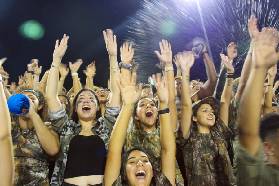 Akins Student Section Cheers on the Eagles as they face Westlake on September 13th.