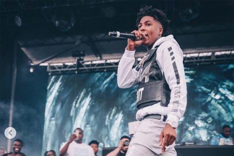 Louisiana rapper Kentrall Desean Gaulden, known for his stage name Nba Youngboy performs Never Broke Again. This was at the JMBLYA music festival that was held in Fair Park, Dallas, Texas.