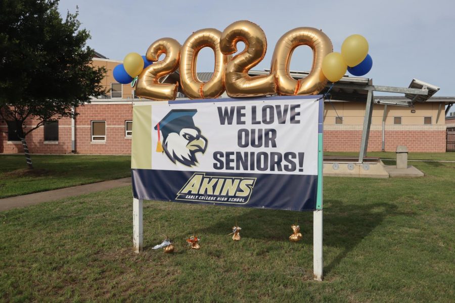 The Akins community gathered on May 29 to celebrate the Class of 2020 with a first of its kind vehicle parade.