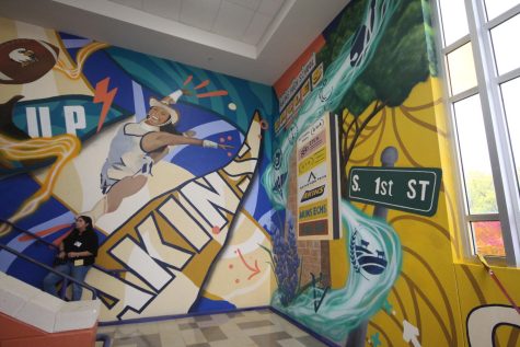 Mural showcases Akins student life