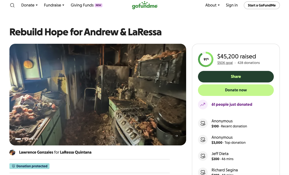Andrew Gonzales’ brother set up a GoFundMe page to collect donations to help Gonzales with the recovery. Austin ISD board member Andrew Gonzales lost his home in a fire that occurred while he attended a school board meeting on Oct. 31.