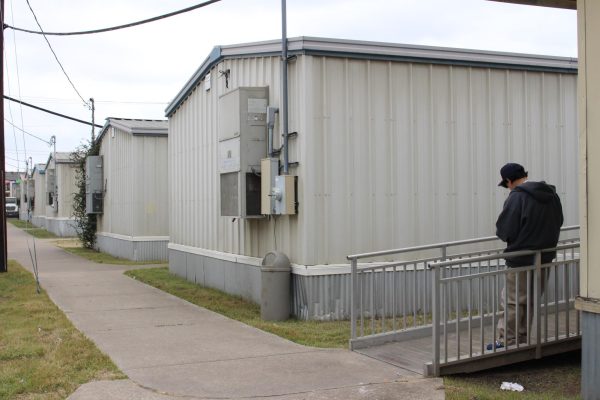 Portable classroom fill up the eastern section of the campus behind the cafeteria. The portable classrooms have been necessary as a temporary solution to overcrowding for more than 20 years. They might be removed if the enrollment continues to decline.